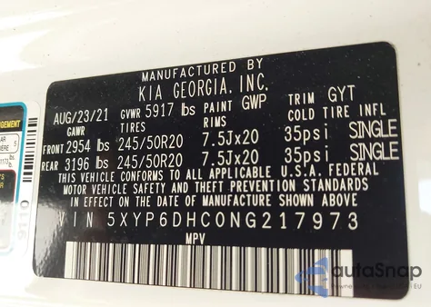 2022 Kia Telluride S из США, поврежденный, VIN 5XYP6DHC0NG217973